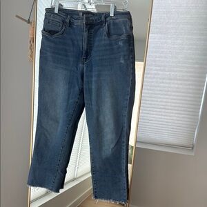 Kut from the Kloth Medium High-Rise Ankle Fray Jeans